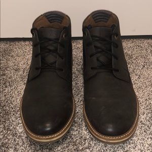 Rye Black Leather Chukka Boots